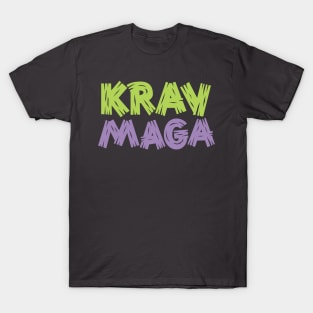 Krav Maga Sharp Jagged Green and Purple T-Shirt